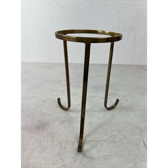 Vintage Brass Stand For Candles Planters Home Decor 6.75”H X‎ 3.75W - Picture 2 of 6